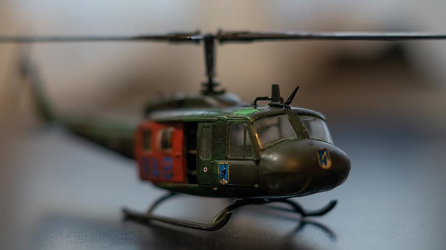 helikopteri, lelu, malli-, muovi-, Bundeswehrin, potkuri, miniatyyri, ilmavoimat, lääkintämies