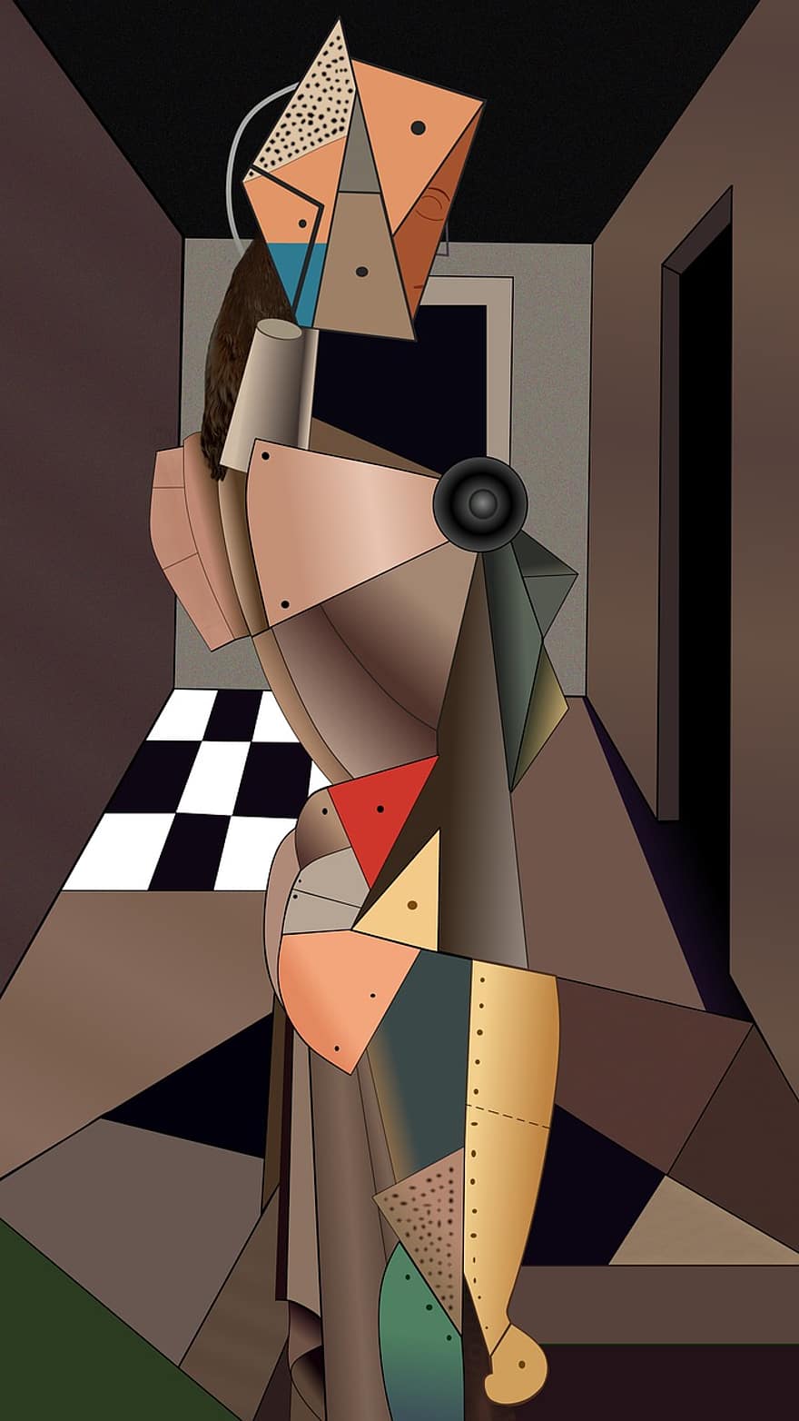 Karlo Karra, futūrisms, penelope, kopija, māksla, 1917, telpa, abstrakts