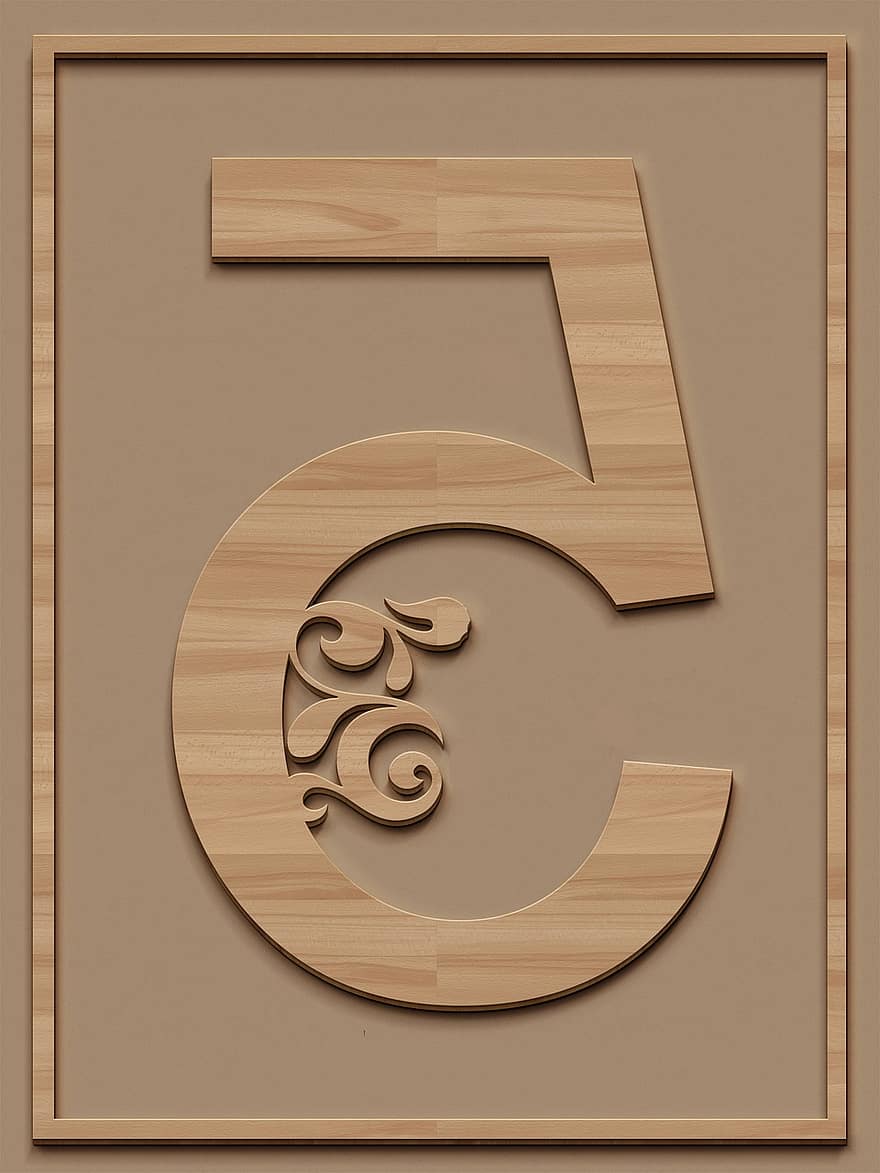 nummer, 5, fem, træ, ciffer, baggrund, scrapbooking, struktur, scrapbog, dekorative, dekoration