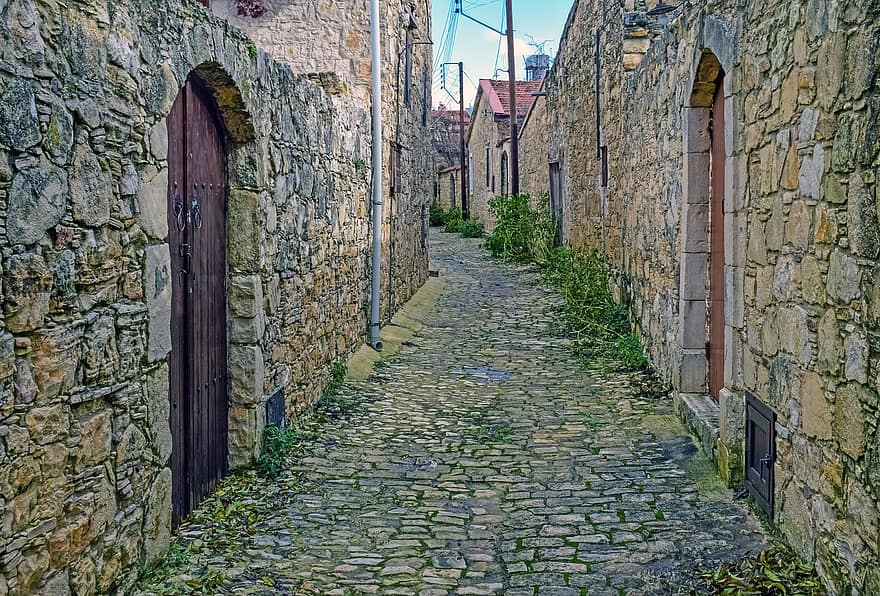 Houses, Stone, Village, Architecture, Traditional, Old, Lofou, medieval, history, cultures, building exterior