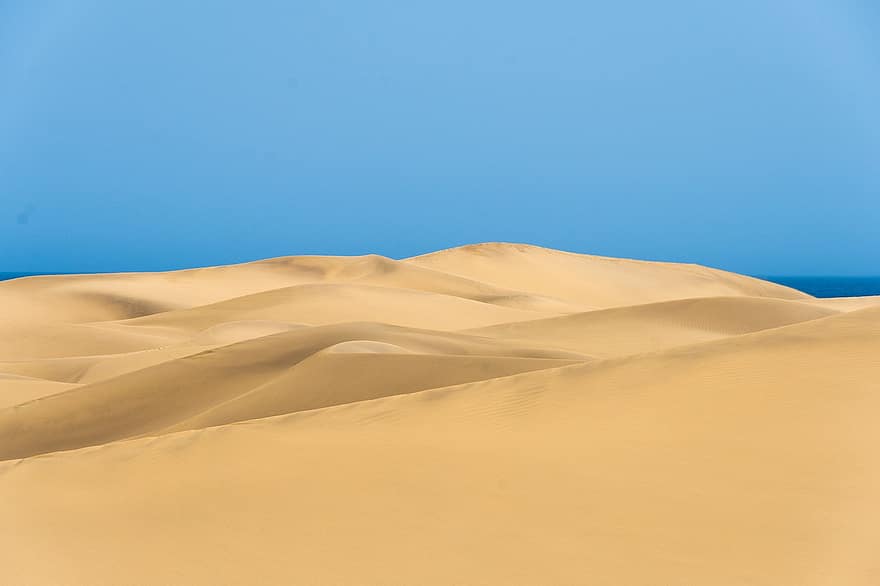 gurun, pasir, alam, bepergian, gran canaria, Paloma massal, kekeringan, sahara