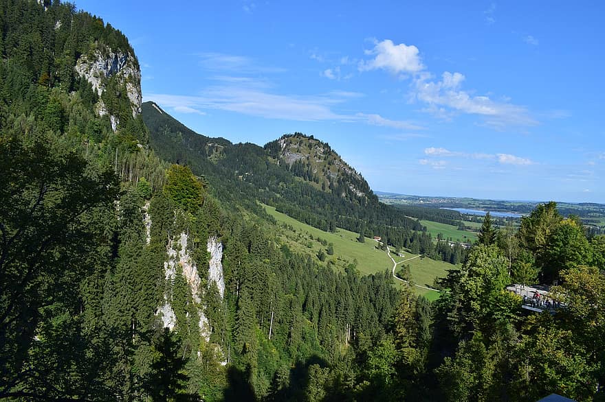 Alemanha, bavaria, panorama, caminhada, montanhas, Europa, floresta, montanha, alpino, natureza, humor
