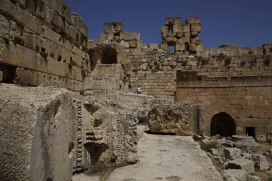 Baalbek, ruiner, libanon, Heliopolis, tempel, arkitektur, bygning, milepæl, roman, arv, museum