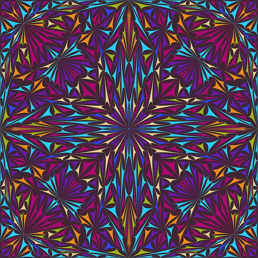 Kaleidoskop, Dreieck, gebogen, Muster, Hintergrund, abstrakt, Geometrie, Symmetrie, symmetrisch, Dekoration, Design