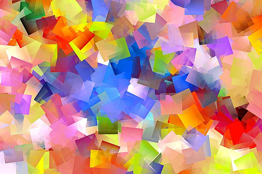 farge, farger, polykrom, geometrier, torget, kuber, abstrakt, Kunst, fargerik, bakgrunn, tekstur