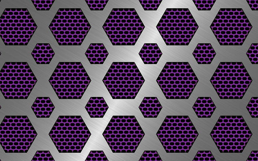 Geometric, Grid, Pattern, Background, Hexagon, Metal, Texture, Seamless Pattern