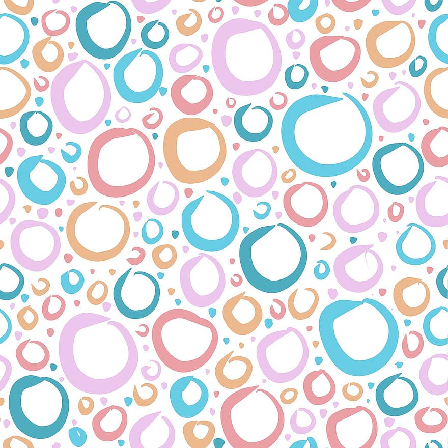 bubliny, pastelové barvy, kruhy, Bezešvé design, vzor, pozadí, abstraktní, kruh, dekorace, vektor, ilustrace