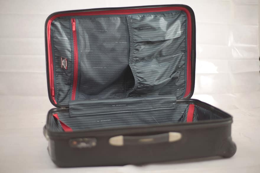 koffer, reizen, paspoort, douane, bagage, zak, reis, aktentas, handvat, inpakken, enkel object