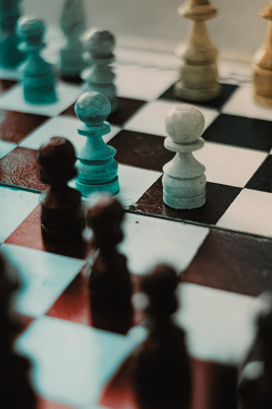 szachy, szachownica, gra, gra planszowa, pionki, taktyka, strategia, gra strategiczna