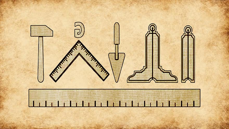 Mason, Quadrat und Kompasse, Tapete, Hintergrund, Symbol, Design, Jahrgang