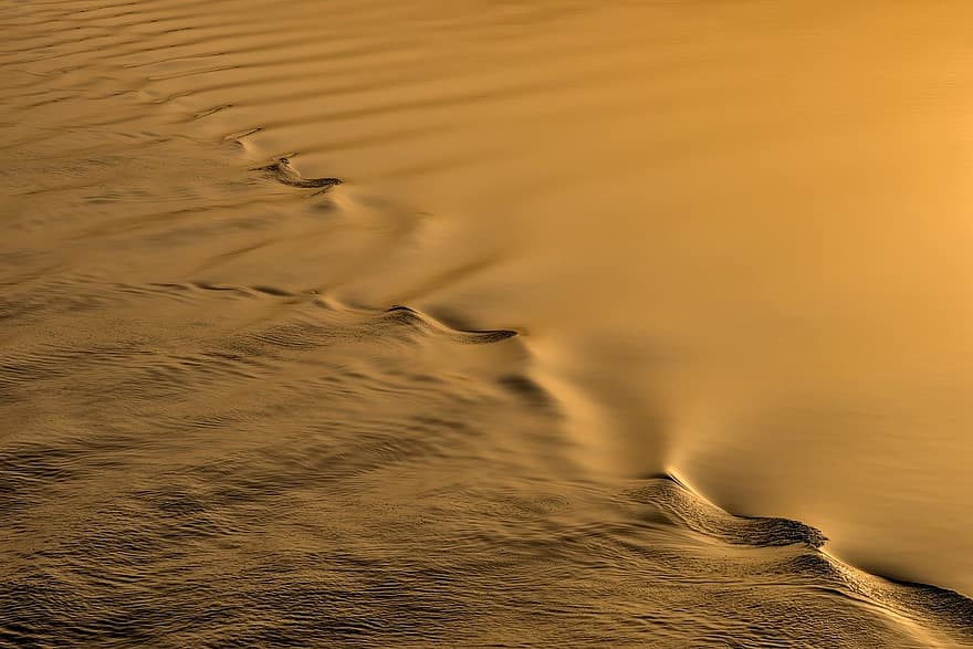 hd тапет, природа тапет, вълна, вода, въртене, залез, вечерна светлина, заден план, пясък, пясъчна дюна, фонове