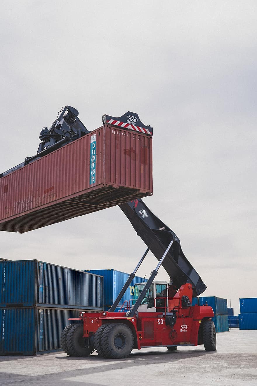 Crane, Cargo, Logistics, Container, Shipping Container, Hydraulic Crane, Customs, Customs Area