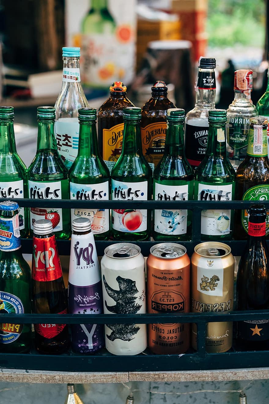 bārs, dzērieni, pudeles, dzēriens, Taizeme, Bangkoka, Āzija, ceļot, ceļojums, alkoholu, atlasi