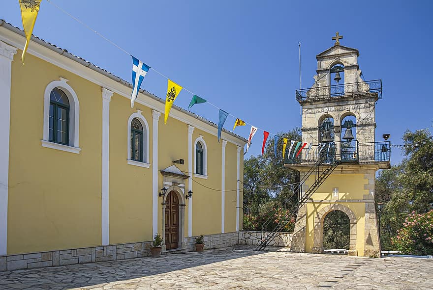 Glocke, Turm, Korfu, Griechenland, Hafen, Tourismus, Mittelmeer, Küste, Insel, die Architektur, Christentum