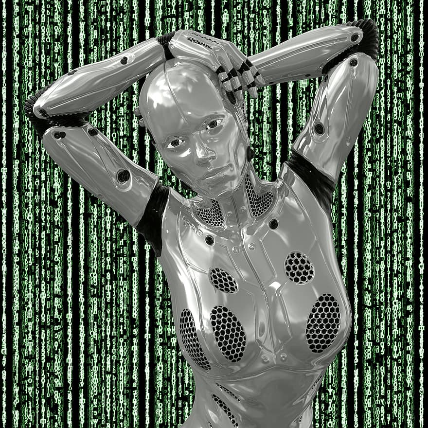 cyborg, robot, robòtica, Representat en 3D