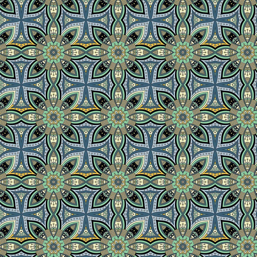 papel digital, padrão marroquino, azulejos, étnico, marroquino, decoração, cultura, desenhar, arabesco, sudoeste, nativo