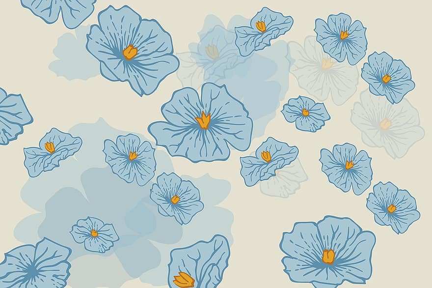 Floral, Background, Digital Paper, Flowers, Bloom, Blossom
