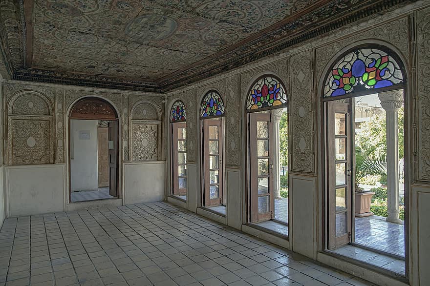 Qavam māja, māja, durvis, Narenjestāna, shiraz, Irāna, istaba, vēsturiska, irānu arhitektūra, vēsturiska māja, persiešu māksla
