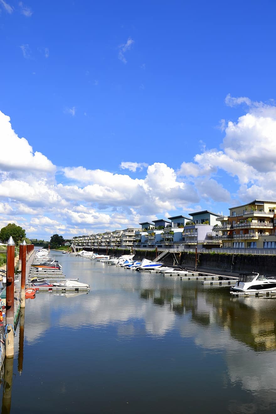 Marina, River, Canal, Port