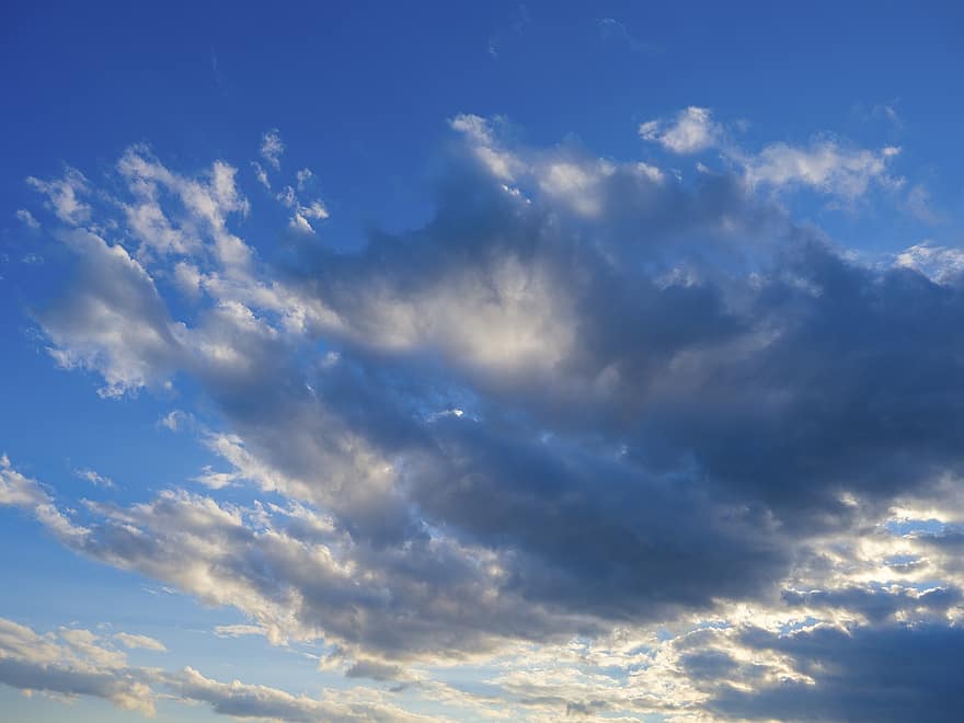 небо, облака, кучевые облака, облачный, Погода, шаблон, природа, время года, климат, кислород, синий