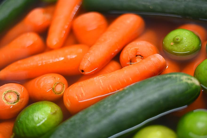 ผัก, อาหารการกิน, อินทรีย์, แครอท, อาหาร, ความสด, ใกล้ชิด, รับประทานอาหารเพื่อสุขภาพ, อาหารมังสวิรัต, สีเขียว, มะเขือเทศ