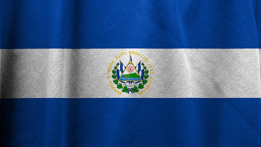 Salwador, flaga, kraj, symbol, naród, krajowy, transparent, narodowość, patriotyczny, patriotyzm, godło