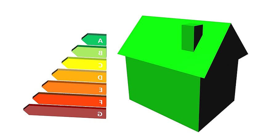 energieffektivitet, miljö, hus, konsumtion, kraft, grön