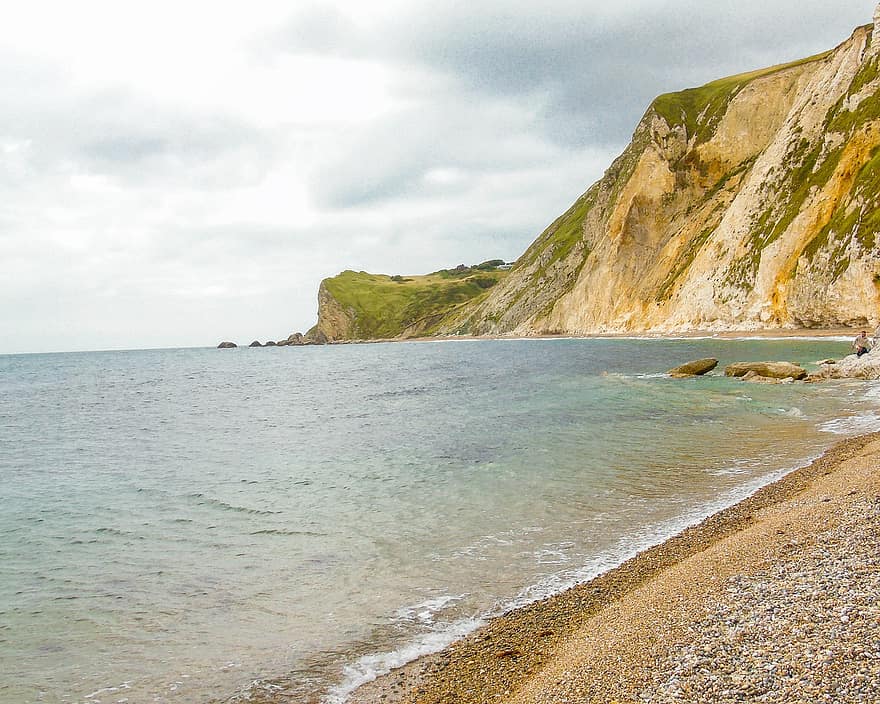 Dorset, de praia, Inglaterra, mar, oceano, natureza