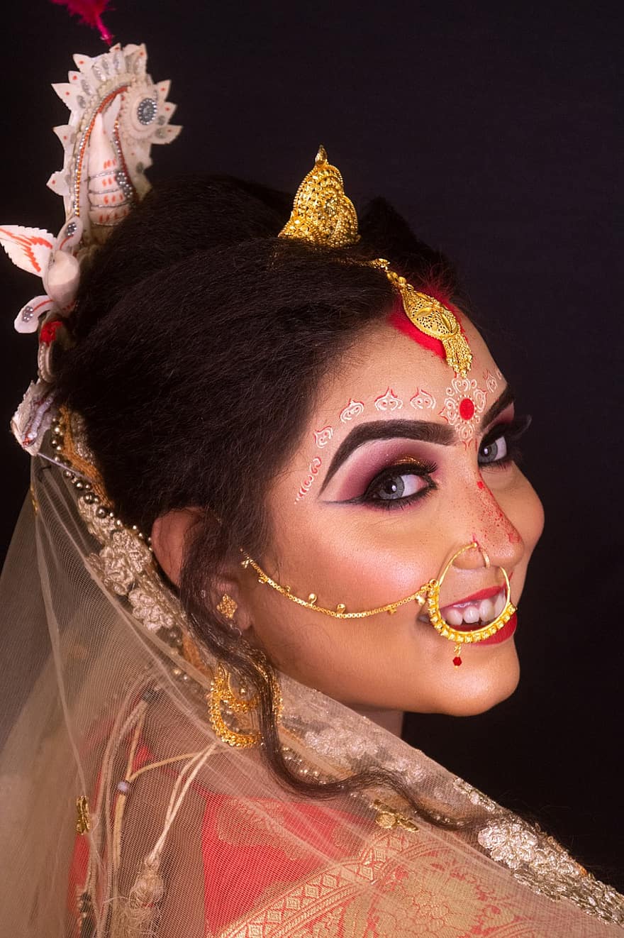 сватба, индийски, булка, индийска жена, индийска булка, индийска сватба, аксесоари, аксесоарите, модел, портрет, индийски модел