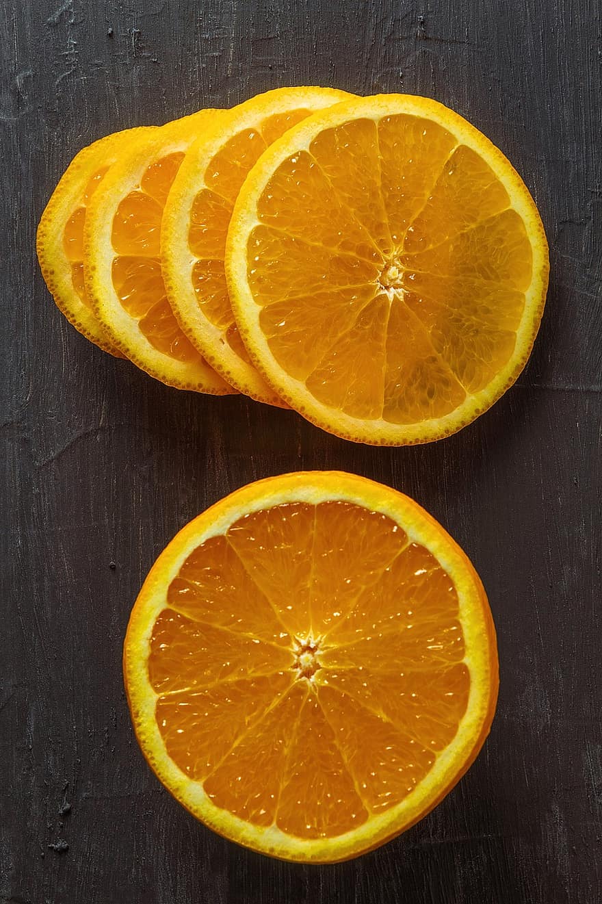 oranžový, plátky pomeranče, čerstvý pomeranč, plátky, čerstvé ovoce, citrus, citrusové ovoce, jídlo, ovoce, organický, čerstvý
