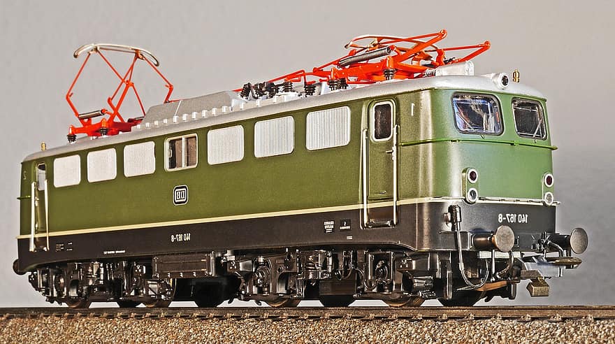модель поїзда, шкала h0, поїзд, іграшковий поїзд, статуетка, електровоз, модель, іграшки, залізниця, einheitslok, E40