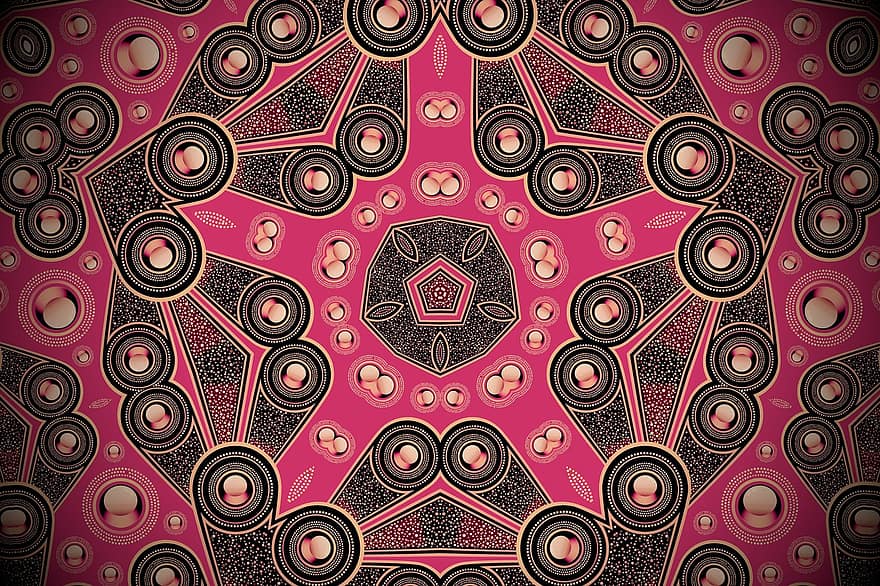 Mandala, ornament, fundal, tapet, model, decor, decorativ, simetric, roz