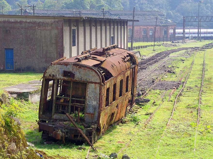 Paranapiacaba, Sao Paulo, brasil, treinstation, oud, geschiedenis, antiek, spoorweg, dorp