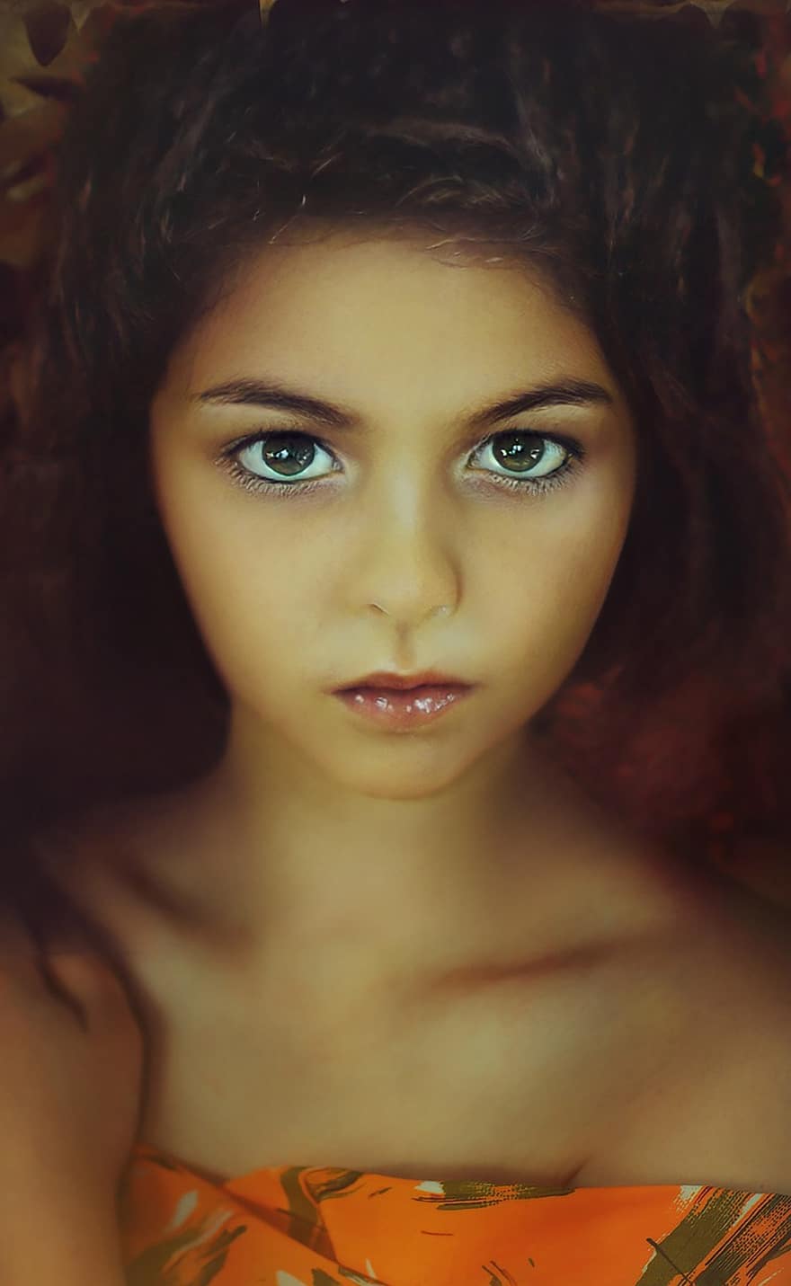Girl, Face, Young, Eyes, Serious, Person, Teenager, Female