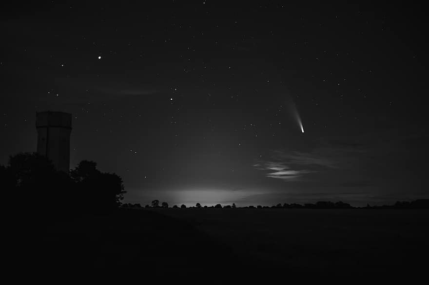 Kometen Neowise, komet, Neowise, nattehimmel