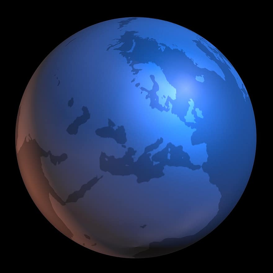 ヨーロッパ、世界の地図、地図、グローブ、大陸、地球、国、アメリカの州、海、半球、オリエンテーション