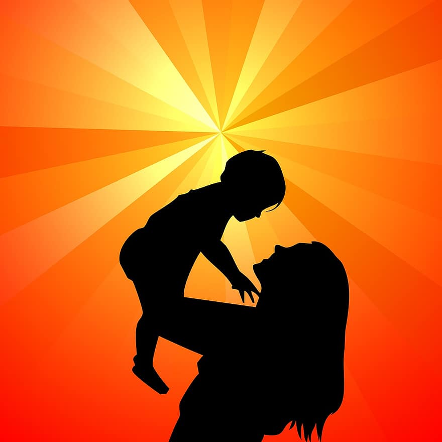 мама и дитя, семья, детка, мама, ребенок, мать ребенка, родитель, счастливый, материнство, детство, Оранжевый Happy