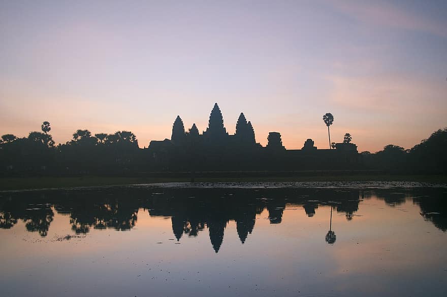 храм, Камбоджа, Ангкор Ват, Червените, архитектура, Ангкор, стара руина, известното място, будизъм, религия, история