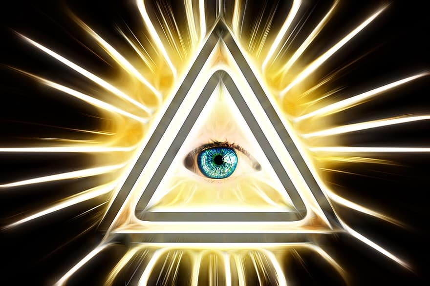 ojo, chakra, aura, nueva era, meditar, conciencia, símbolo, ilustración, Dios, ojo de dios, auto realización
