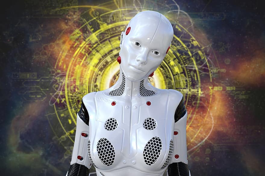 기계 인간, 과학 기술, 기계적 인조 인간, 미래의, 기계
