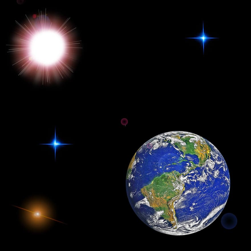 Welt, Erde, Planet, Sonne, Erdkugel, Kontinente, Land, global, Star, Universum, Platz