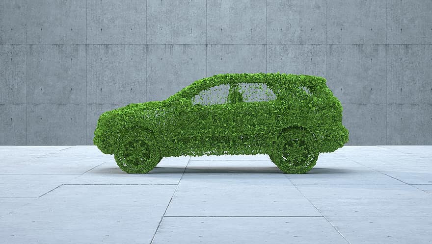 bladeren, auto, Duurzame auto, duurzaamheid, auto-, automotive, voertuig, natuur, milieu, ecologie, gebladerte