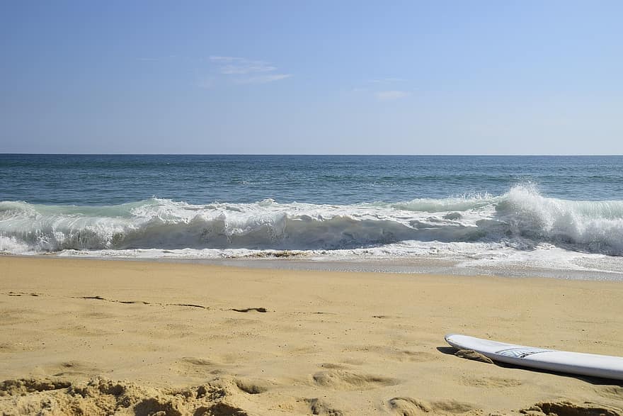 ocean, bølger, strand, spray, skum, plaske, sand, surf