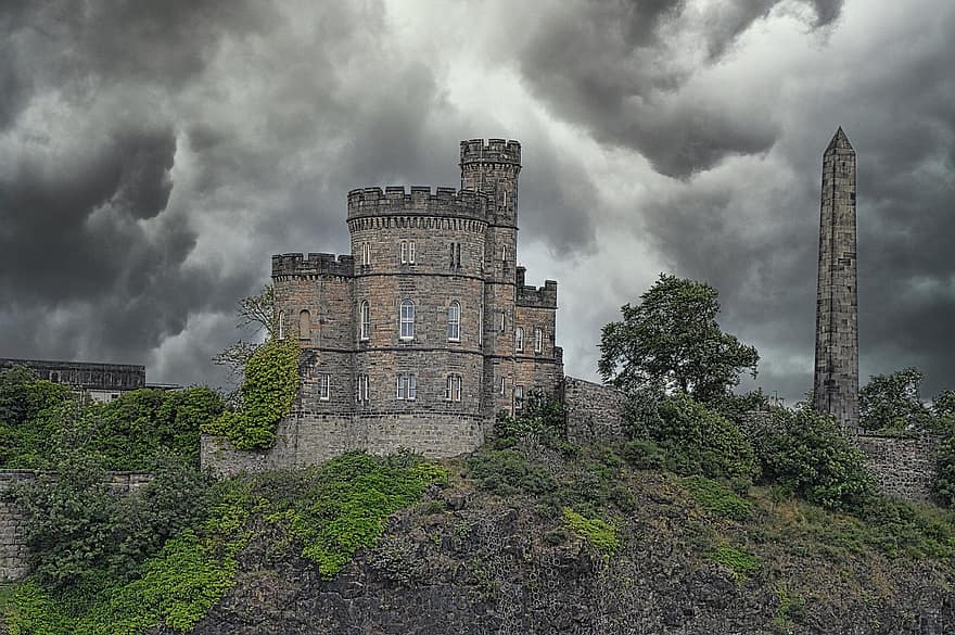 kasteel, Het kasteel van Edinburgh, reizen, toerisme