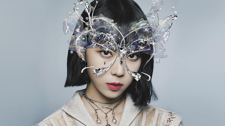 Aespa, inverno, mulher, cantor, coreano, Kim Min Jeong, retrato