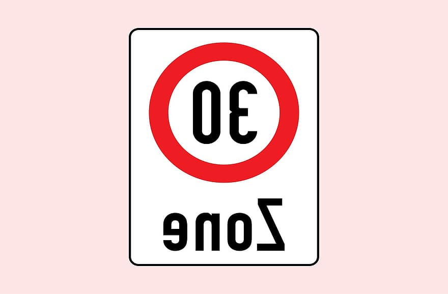 verkeer, weg, teken, beperking, zone