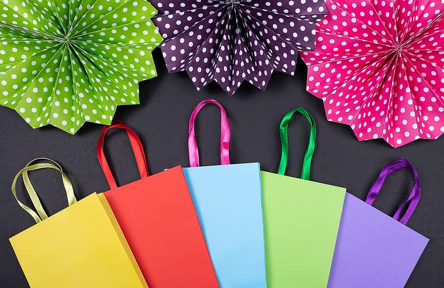 πολύχρωμα, τσάντες αγορών, ψώνια, σακούλες, πώληση, αγορά, αγοραστής, κατάστημα, τσάντα για ψώνια, πελάτης, θηλυκός