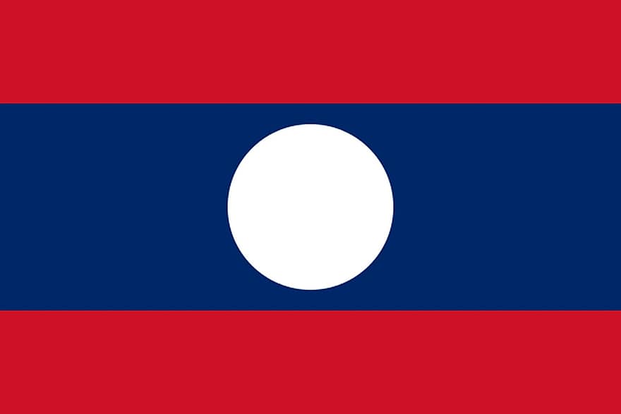 Laos, bendera, tanah, lambang, karakter