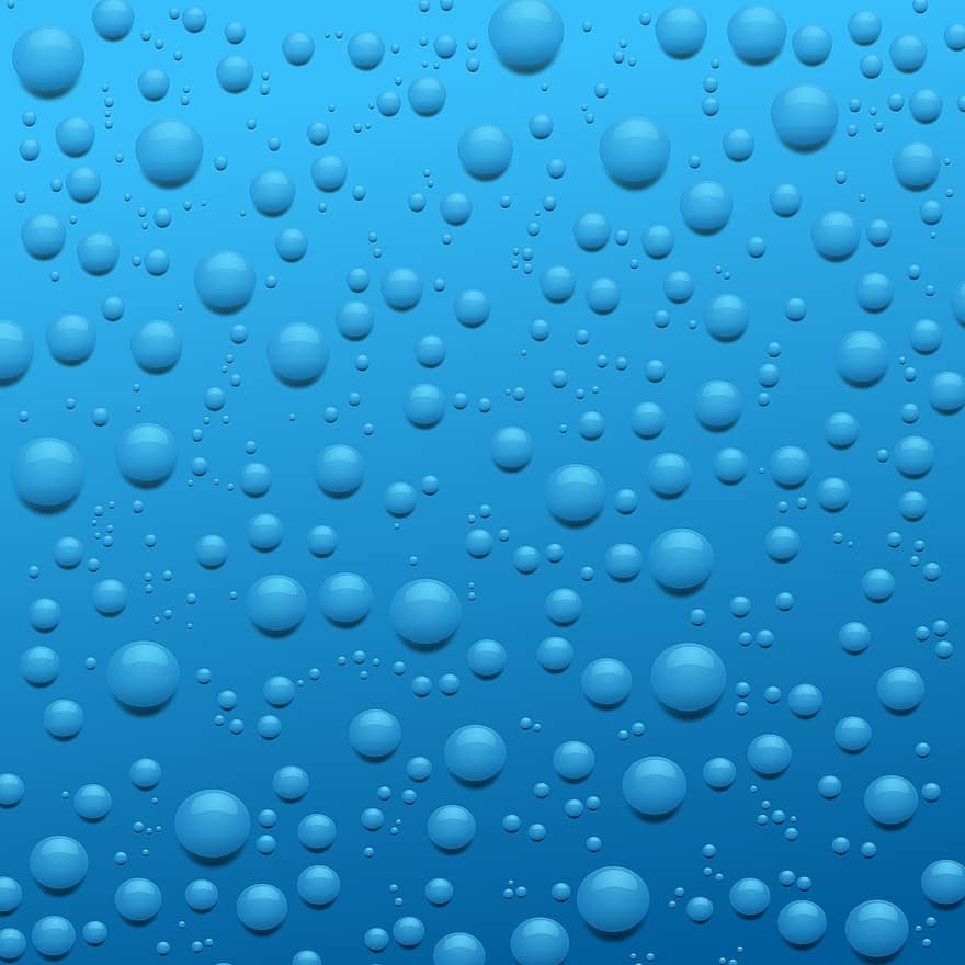 Drops, Water, Rain, Background, Wallpaper, Illustration, Texture, Default, Design, Blue, Wet