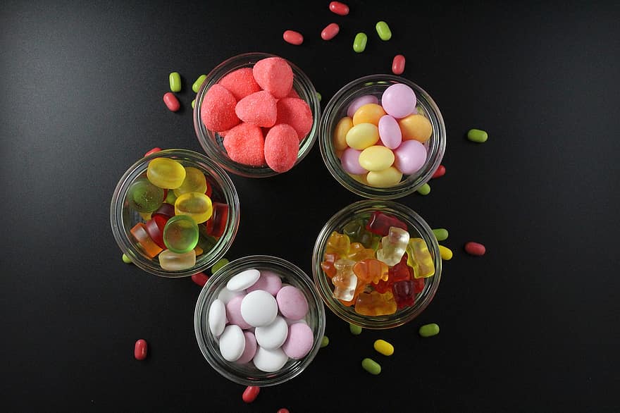 Candies, Sweets, Jars, Confections, Candy Jars, Containers, Glass Containers, Assorted, Assorted Candies, Assortment, Sweet